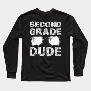 2nd Grade Dude Shirt First Day of School Gift Back to School Long Sleeve T-Shirt